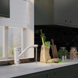 Смеситель для кухни 40к MIXLINE ML-GS05 (310) серый с вых. для питьевого фильтра - 00-00000614