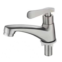 Смеситель для раковины 1/2кер ПРОФСАН ПСМ-104-15 "КОМПЛЕКТАЦИЯ" НЕРЖ,моно,п/гайку,б/подвод. ХРОМ - PSM-104-15