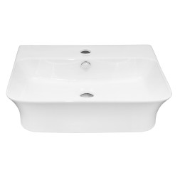 Раковина накладная Azario 485х410х125 прямоугольная, белый глянец (AZ-2258)