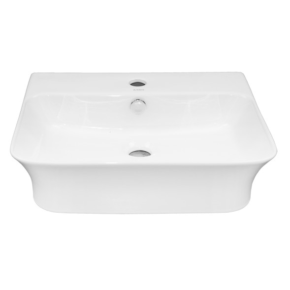 Раковина накладная Azario 485х410х125 прямоугольная, белый глянец (AZ-2258)