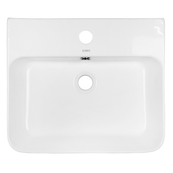 Раковина накладная Azario 485х410х125 прямоугольная, белый глянец (AZ-2258)