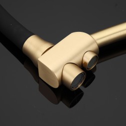 Смеситель для кухни 35к G4398-1 GAPPO гибкий излив, с вых. для питьевого фильтра, ЧЕРНЫЙ-Бронза - G4398-1 