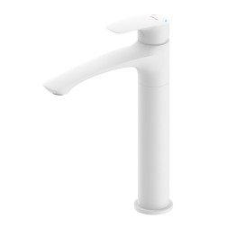 Смеситель для раковины 35к Milardo RORWT01M01 &amp;quot;Rora&amp;quot; литой излив, п/гайку, БЕЛЫЙ матовый - RORWT01M01 