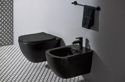 Промо-комплект Ideal Standard TESI silk black инсталляция с подвесным унитазом и крышкой микролифт, цвет черный матовый + кнопка смыва двойная, ченая в подарок (T3868V3/123A6)