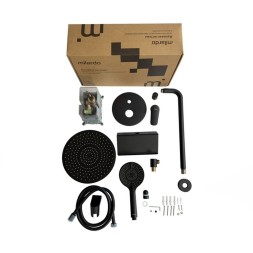 Душевая система 35к Milardo RORBL02M67 &amp;quot;Rora&amp;quot; лейка &amp;quot;Тропический душ&amp;quot; встраиваемая ЧЕРНЫЙ матовый - RORBL02M67 