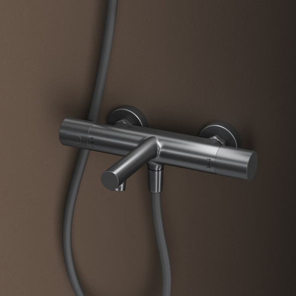 Смеситель для ванны термостат IDDIS DUNGM02i74WA &amp;quot;Duna&amp;quot; без душ. аксессуаров, ГРАФИТ мат. - DUNGM02i74WA 