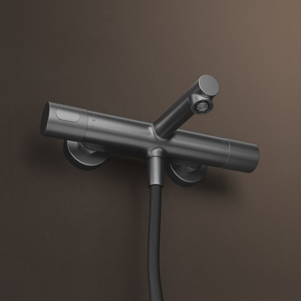 Смеситель для ванны термостат IDDIS DUNGM02i74WA &amp;quot;Duna&amp;quot; без душ. аксессуаров, ГРАФИТ мат. - DUNGM02i74WA 