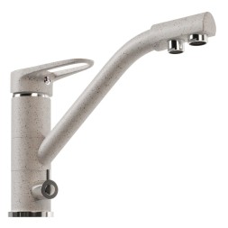 Смеситель для кухни 40к MIXLINE ML-GS05 (328) бежевый с вых. для питьевого фильтра - 00-00001719