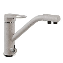 Смеситель для кухни 40к MIXLINE ML-GS05 (328) бежевый с вых. для питьевого фильтра - 00-00001719