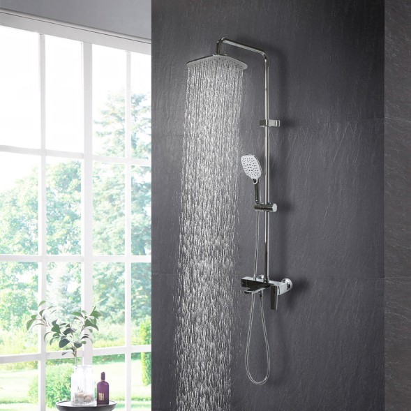 Душевая система 40к ML2412 излив лейка 3 позиции +лейка &amp;quot;Тропический душ&amp;quot; ХРОМ - ML2412 