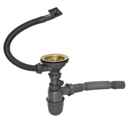 Мойка подст.монтаж 45х42 (3,0) вып 3 1/2  MIXLINE PRO 20см с сифоном (золото) - 548566 