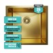 Мойка подст.монтаж 45х42 (3,0) вып 3 1/2  MIXLINE PRO 20см с сифоном (золото) - 548566 