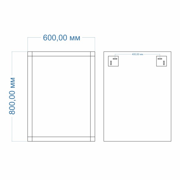 Зеркало MIXLINE &amp;quot;Стронг&amp;quot; 600*800 (ШВ) гравировка - MLZ.Str.6-8 