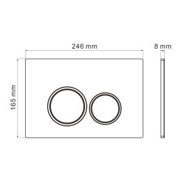 Кнопка смыва WAVE W3 универсальная ХРОМ АБС круглая - 552524 