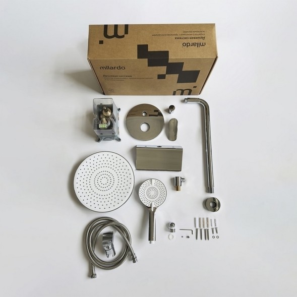 Душевая система 35к Milardo RORSB02M67 &amp;quot;Rora&amp;quot; лейка &amp;quot;Тропический душ&amp;quot; встраиваемая ХРОМ - RORSB02M67 