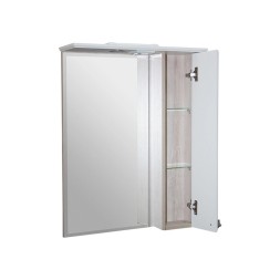 Зеркальный шкаф "ВЕРСАЛЬ-55" белое дерево правый с подсветкой(ПВХ) - НОВИНКА