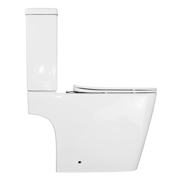 Унитаз-компакт Azario Ferra 365х650х785 напольный, безободковый, с быстросъемным сиденьем микролифт (AZ-1015)