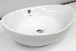 Раковина накладная на столешницу "Гамма-56*37" ш*г овал (Kirovit) -