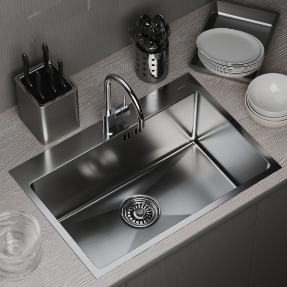 Мойка настол.монтаж 65х45 (3,0) вып 3 1/2  MIXLINE PRO 22см с сифоном (сатин) - 547237 