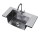 Мойка настол.монтаж 65х45 (3,0) вып 3 1/2  MIXLINE PRO 22см с сифоном (сатин) - 547237 