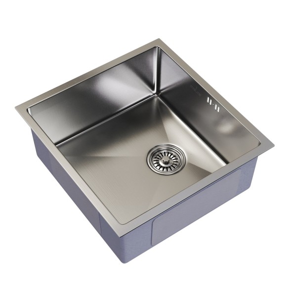 Мойка подст.монтаж 45х42 (3,0) вып 3 1/2  MIXLINE PRO 20см с сифоном (сатин) - 548564 