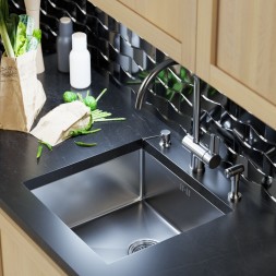 Мойка подст.монтаж 45х42 (3,0) вып 3 1/2  MIXLINE PRO 20см с сифоном (сатин) - 548564 