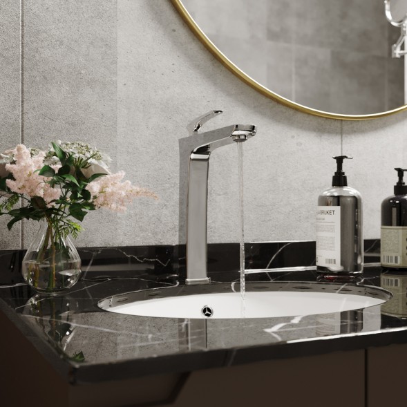 Смеситель для раковины 26k MIXLINE ML21-042 &amp;quot;Elegant&amp;quot; высокий излив - ML21-042 