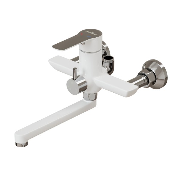 Душевая система 35к MIXLINE ML2415 излив лейка 3 позиции +лейка &amp;quot;Тропический душ&amp;quot; ХРОМ/БЕЛЫЙ - ML2415 