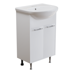 Тумба д/ванной "АлАн-55" белый 2 створки под раковину Уют-55 (Rosa) (ЛДСП) - НОВИНКА