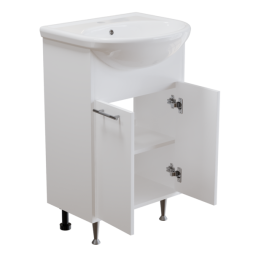 Тумба д/ванной "АлАн-55" белый 2 створки под раковину Уют-55 (Rosa) (ЛДСП) - НОВИНКА