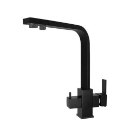 Смеситель для кухни 35к HB76803-7 HAIBA с вых. для питьевого фильтра б/отв п/гайку  ЧЕРНЫЙ - HB76803-7