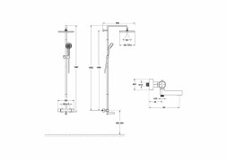 Душевая система Jacob Delafon Atom с термостатом, хром (E26238-CP)