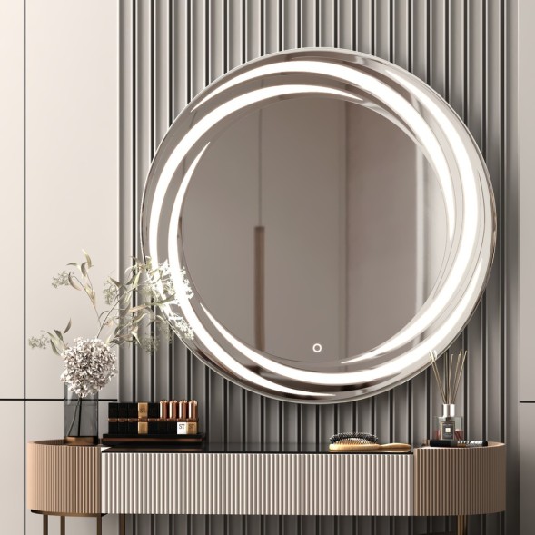 Зеркало MIXLINE &amp;quot;Беатрис&amp;quot; D800 сенсорный выключатель, светодиодная подсветка,с гравировкой - MLZ.Be.8.1.2 