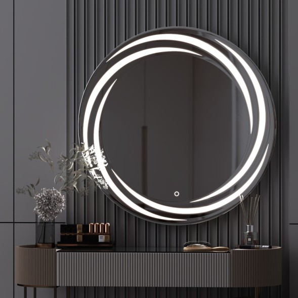 Зеркало MIXLINE &amp;quot;Беатрис&amp;quot; D800 сенсорный выключатель, светодиодная подсветка,с гравировкой - MLZ.Be.8.1.2 