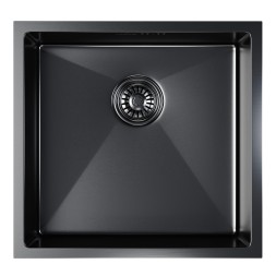 Мойка подст.монтаж 45х42 (3,0) вып 3 1/2  MIXLINE PRO 20см с сифоном (черный графит) - 548565 