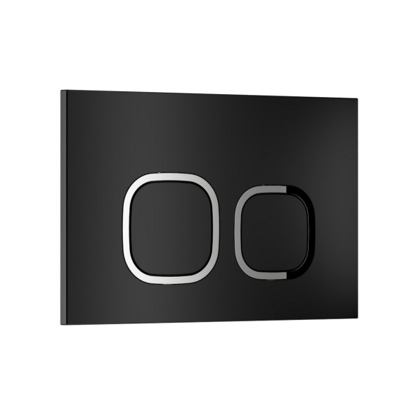 Кнопка смыва WAVE А2 универсальная ЧЕРНАЯ АБС квадратная - 552526 