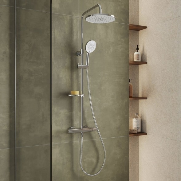 Душевая система термостат Milardo ILSSBTHM89 &amp;quot;Ideal Spa&amp;quot; лейка &amp;quot;Тропический душ&amp;quot; ХРОМ - ILSSBTHM89 