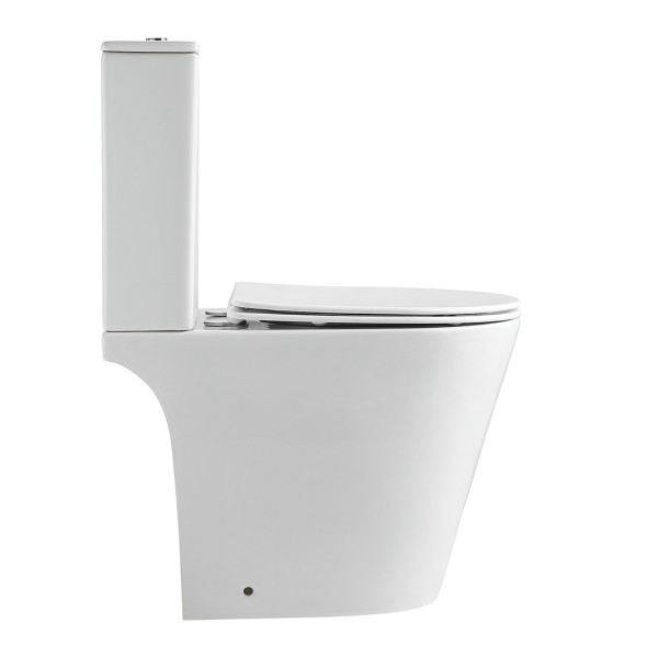 Унитаз-компакт безободковый WAVE NORD Tornado(3.0),гор,ниж,2-кн.арм,сид.полипр,м/л,быстр,БЕЛЫЙглянец - 555040 