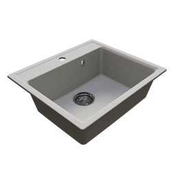 Мойкa ML-GMU04 УЛЬТРА прямоугольная, серый камень, 565*495 мм (глуб. чаши 175) - 00-001412 