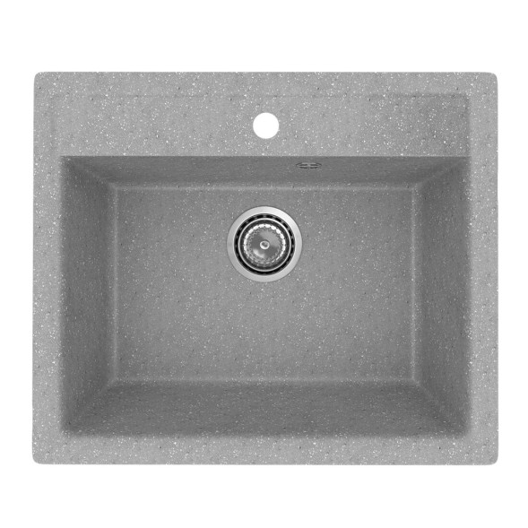 Мойкa ML-GMU04 УЛЬТРА прямоугольная, серый камень, 565*495 мм (глуб. чаши 175) - 00-001412 
