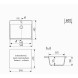 Мойкa ML-GMU04 УЛЬТРА прямоугольная, серый камень, 565*495 мм (глуб. чаши 175) - 00-001412 