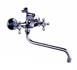 Смеситель для ванны и раковины 1/2 кер L2108 Ledeme КРЕСТ, латунь - L2108