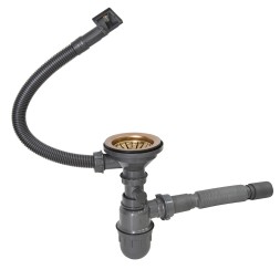 Мойка подст.монтаж 50х44 (3,0) вып 3 1/2  MIXLINE PRO 20см с сифоном (бронза) - 548571 