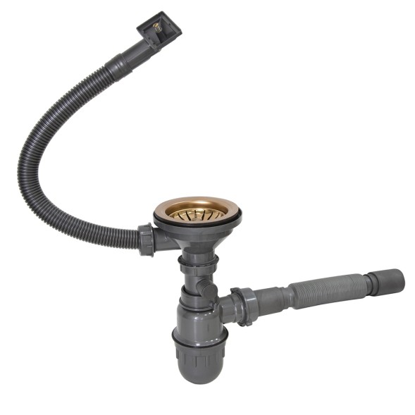 Мойка подст.монтаж 50х44 (3,0) вып 3 1/2  MIXLINE PRO 20см с сифоном (бронза) - 548571 