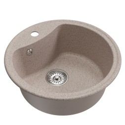 Мойкa ML-GM09 КОМФОРТ круглая, песочная (302), 510 мм (глуб. чаши 190) - 00-00009276 