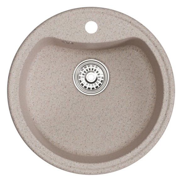 Мойкa ML-GM09 КОМФОРТ круглая, песочная (302), 510 мм (глуб. чаши 190) - 00-00009276 