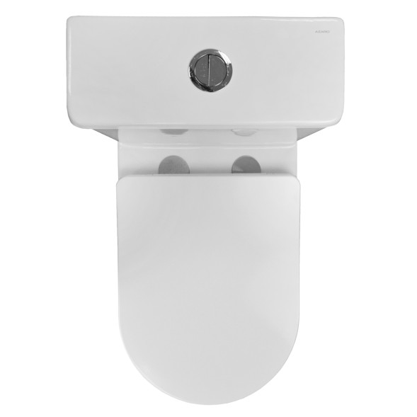 Унитаз-моноблок AZARIO Terni 670x350x760 горизонтальный слив, быстросъемное сиденье микролифт (AZ-8618)