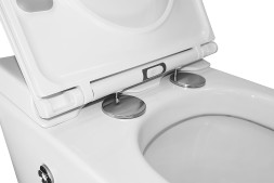 Унитаз импульсный Azario 360х570х450 напольный, полукруглый, быстросъемное сиденье микролифт (AZ-102)