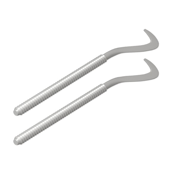 Комплект плоских кронштейнов с дюбелями 7,2*170мм, серебристые (2шт) ROYAL THERMO - RT06-02 