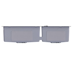 Мойка настол.монтаж 72х40 (3,0) 2-х ЧАШЕВАЯ вып 3 1/2  MIXLINE PRO 22см с сифоном (черный графит) - 547241